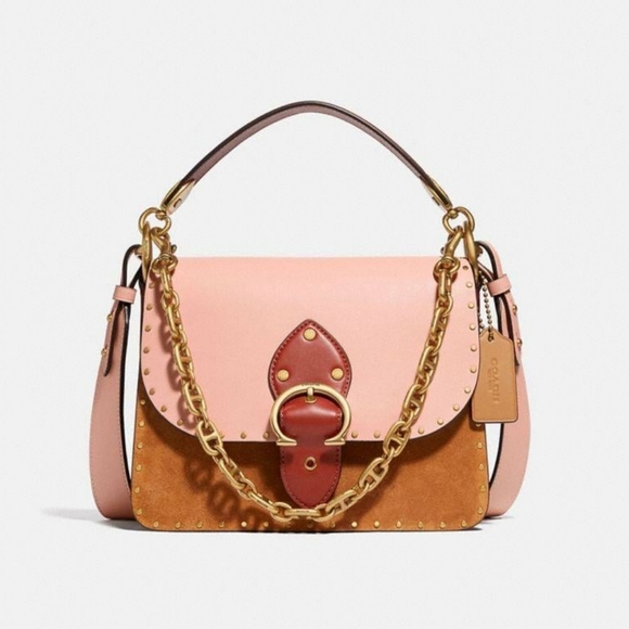 Coach Handbags - COACH Beat Colorblock Suede Bag